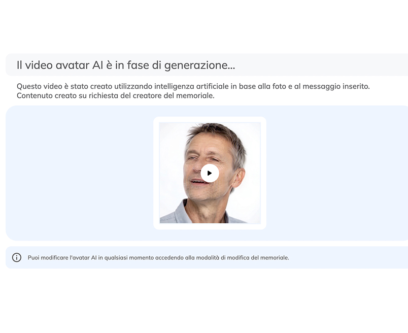 Avatar AI con movimenti realistici del volto